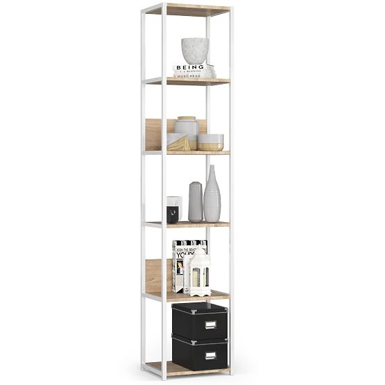 METALLREGAL LOFT 400 WEISS/SONOMA EICHE
