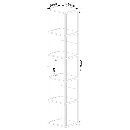 METALLREGAL LOFT 400 WEISS/SONOMA EICHE