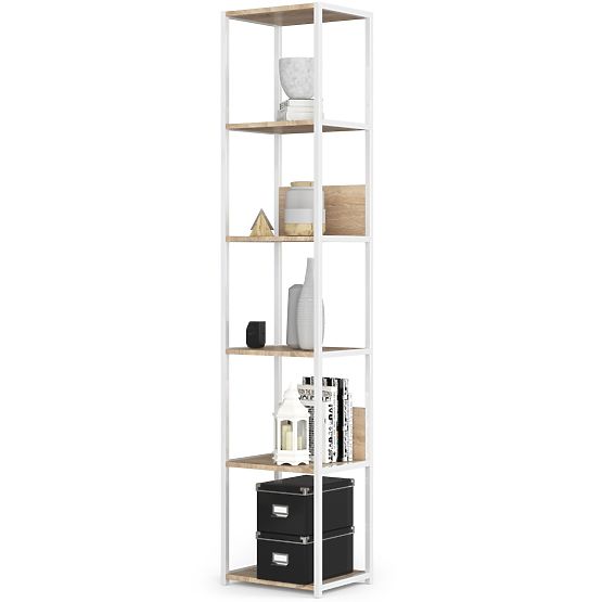 METALLREGAL LOFT 400 WEISS/SONOMA EICHE