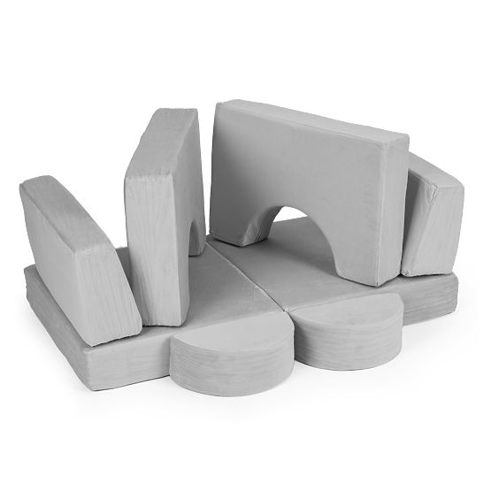 Modularer Kinderstuhl DIY 8 weiche Kissen faltbar - grau ECOTOYS