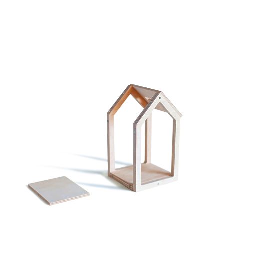 Magnetisches Montessori-Holzhaus - grau