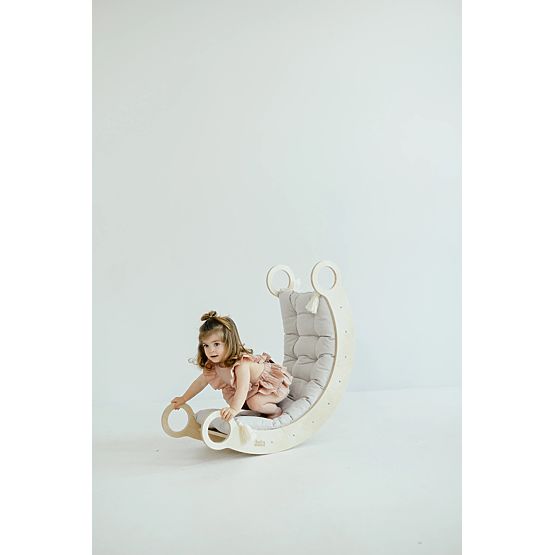 Montessori Holzschaukel M - weiß