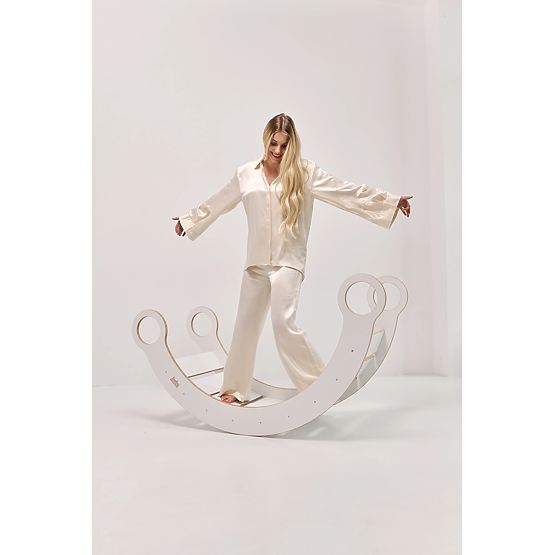 Montessori Holzschaukel XL - Weiß