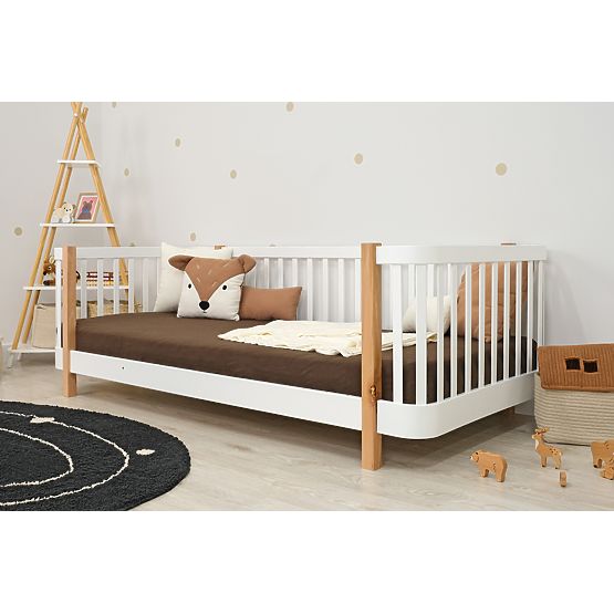 Kinder Montessori Bett Kate aus Buche - weiß