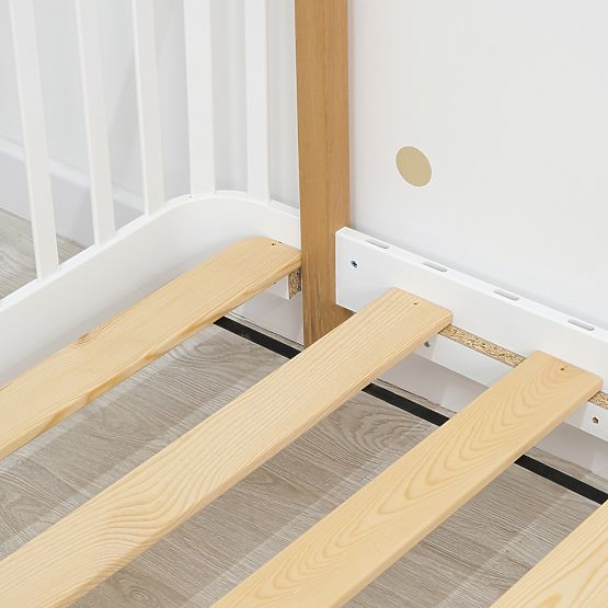 Kinder Montessori Bett Kate aus Buche - weiß