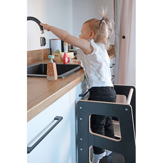 Montessori-Lernturm Quadro Schwarz