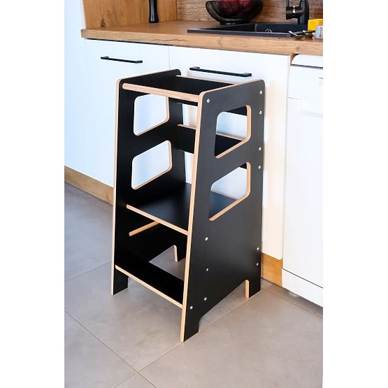 Montessori-Lernturm Quadro Schwarz