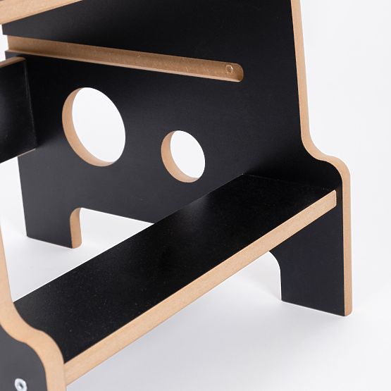 Montessori Lernturm Ringe Schwarz