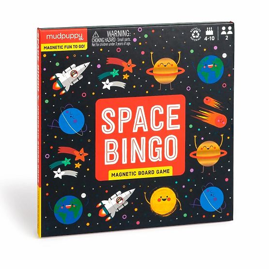 Mudpuppy Magnetisches Brettspiel Weltraum-Bingo