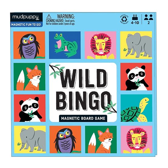Mudpuppy Magnetisches Brettspiel Wilde Tiere