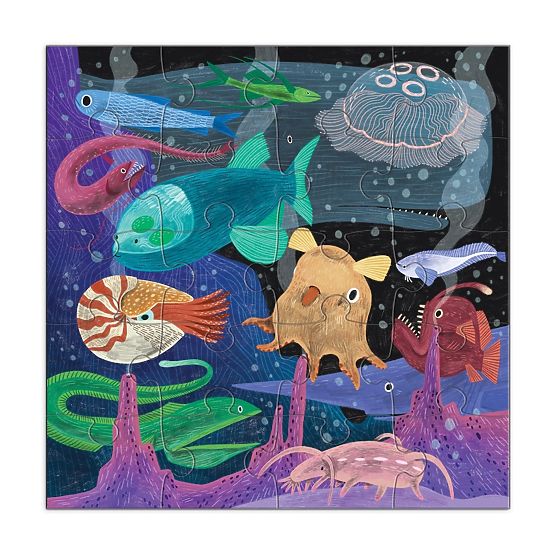 Mudpuppy Magnetisches Puzzle Tiefen des Meeres 2x20 Teile