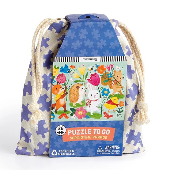 Mudpuppy Puzzle Frühlingsparade im Stoffbeutel 36 Teile