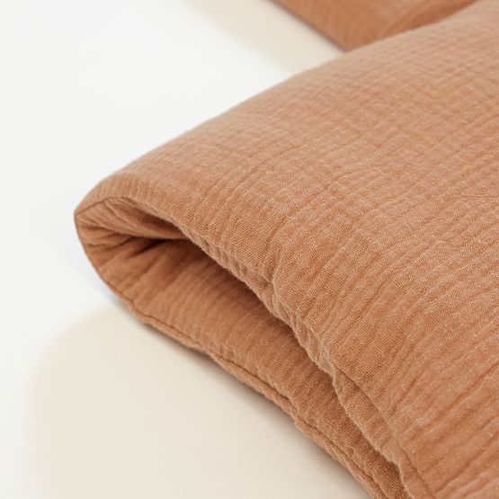 Musselin-Bettwäsche Ourbaby 135x100 + 40x60 cm - Toffee
