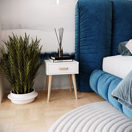 Nachttisch Luna weiß, Nachttisch