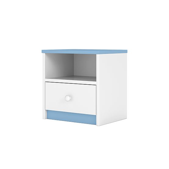 Ourbaby Kinder Nachttisch - blau-weiß