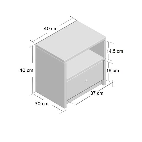 Nachttisch Ourbaby - Weiß