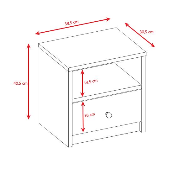 Nachttisch Ourbaby - Weiß