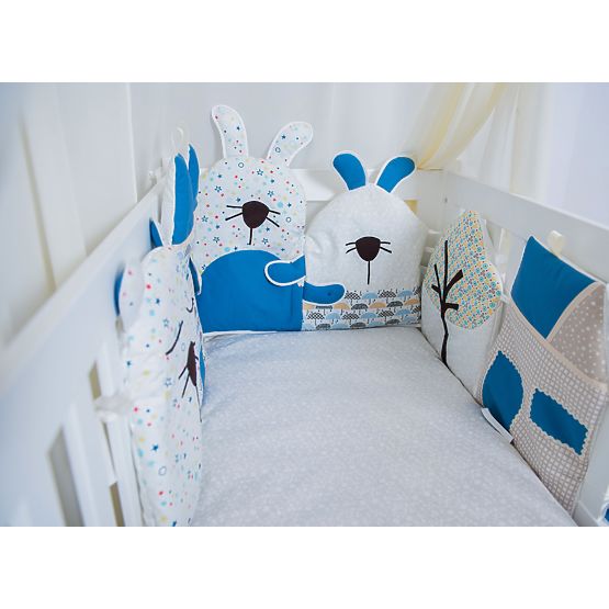Nestchen für Babybettchen - blau