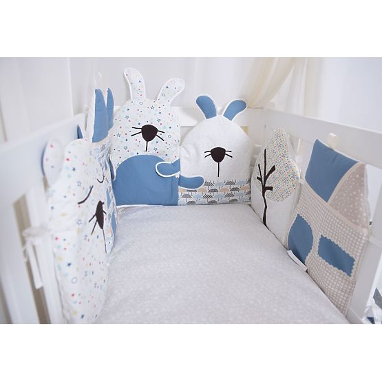 Nestchen für Babybettchen - blau