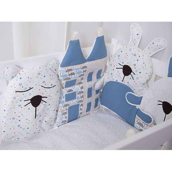 Nestchen für Babybettchen - blau