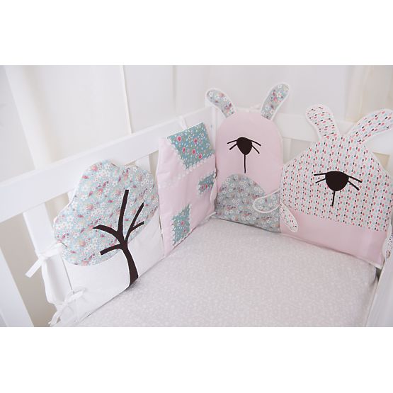 Nestchen für Babybettchen - rosa