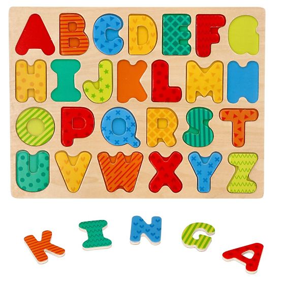 Neues Holzpuzzle Alphabet - Buchstabenpuzzle