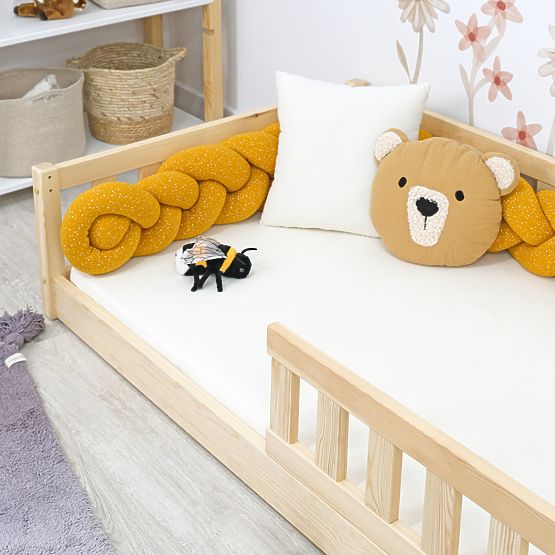 Niedriges Kinderbett Montessori Meadow - Natur