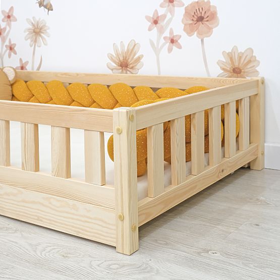 Niedriges Kinderbett Montessori Meadow - Natur