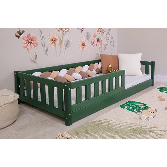 Niedriges Kinderbett Montessori Ourbaby Meadow - grün