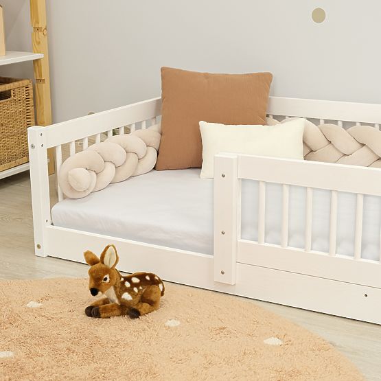 Niedriges Kinderbett Montessori Ourbaby Plus - weiß