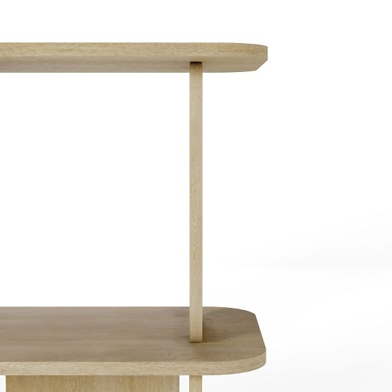 Niedriges Regal Tulumo, abgerundet, Eiche Cremona Torro