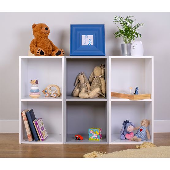 Ourbaby Kinder Regalsystem 3in1 - weiß/grau