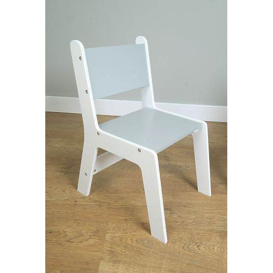 Ourbaby Kindertisch und Stühle - grau/weiß