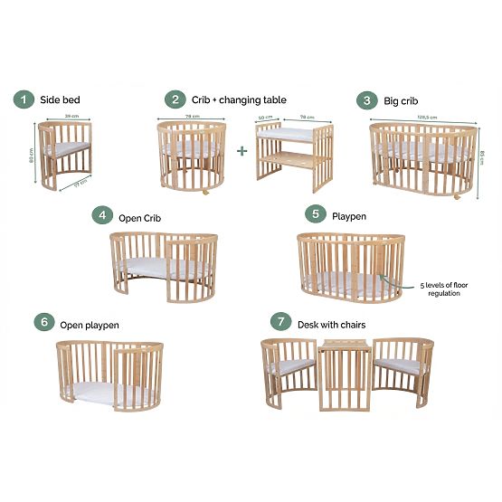 Ovales Anzuchtbeet Ruby 7 in 1 PLUS - naturbelassen