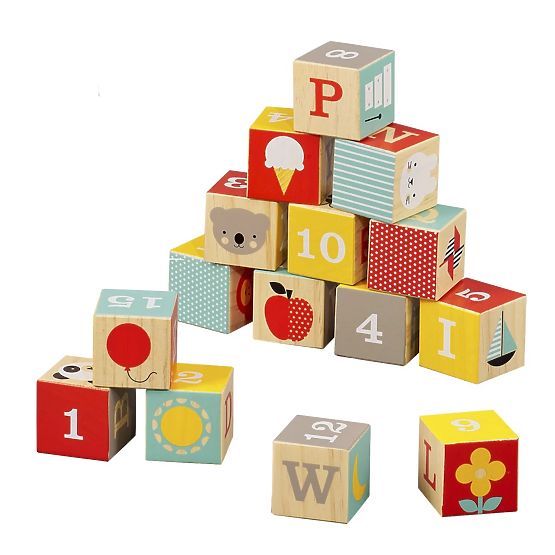Petit Collage Holzbausteine ABC