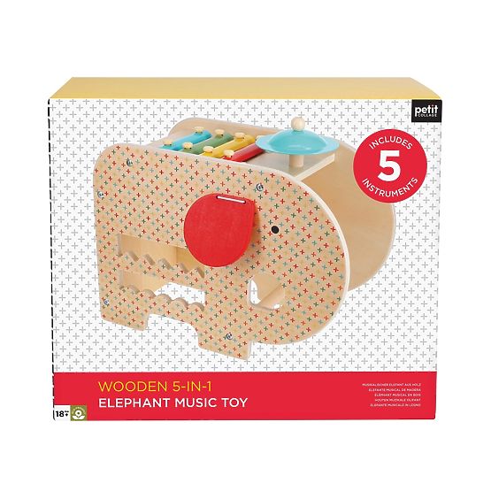 Petit Collage Holzmusikelefant 5-in-1
