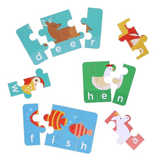 Petit Collage Mein erstes Buchstabierpuzzle mit Tieren