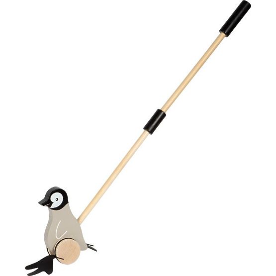 Pinguin zum Schieben auf einem Stab