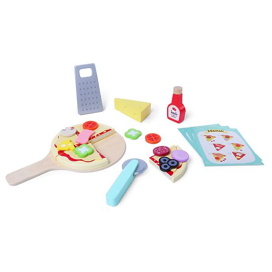 Pizzeria-Set aus Holz