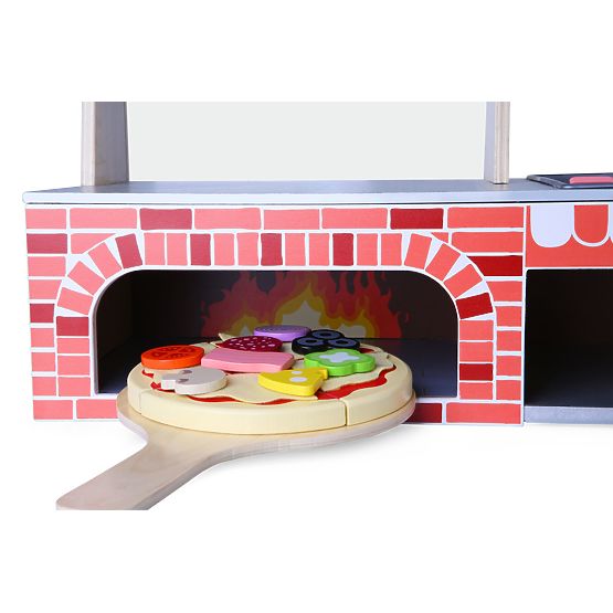 Pizzeria-Set aus Holz