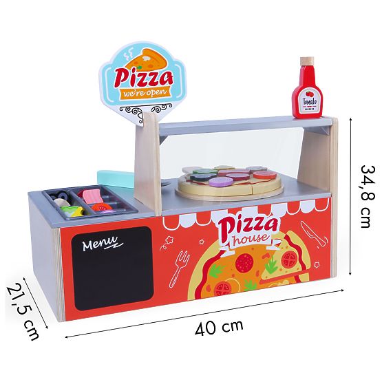 Pizzeria-Set aus Holz