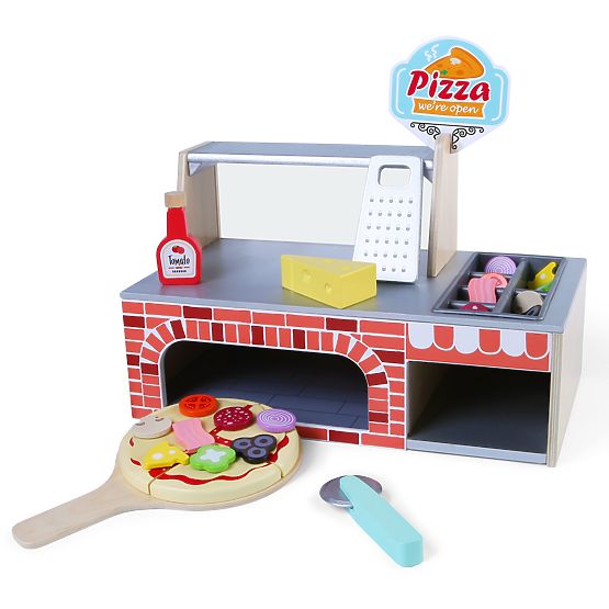 Pizzeria-Set aus Holz