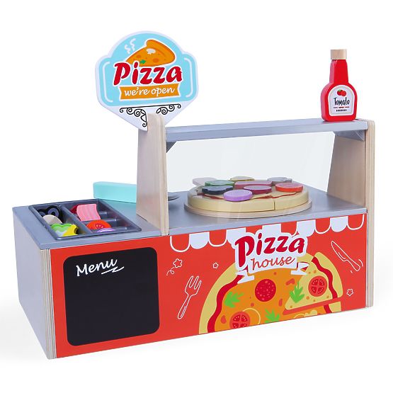 Pizzeria-Set aus Holz
