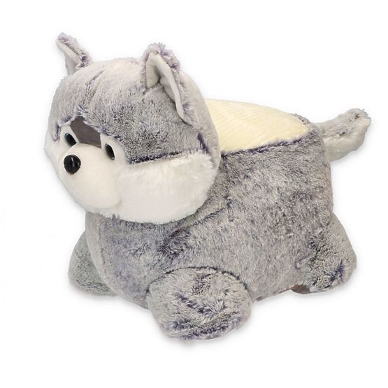 Plüschhocker Hund Husky Sitzgelegenheit