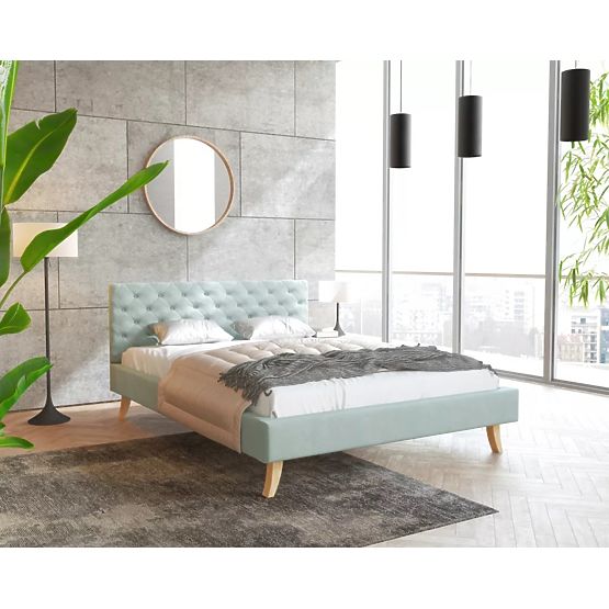 Gepolstertes Bett Kalifornia 120 x 200 cm - Mint