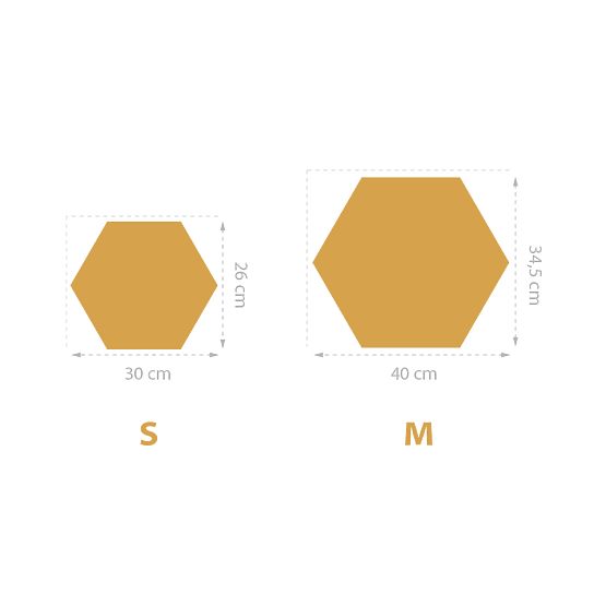 Polsterplatte Hexagon - Honig