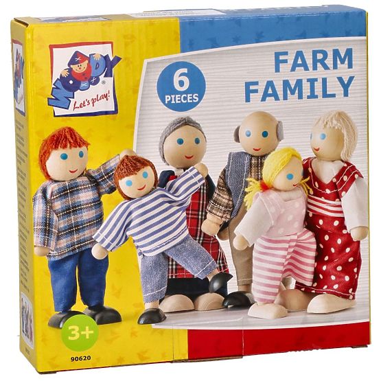 Puppenhauspuppen, Familie 6 Personen