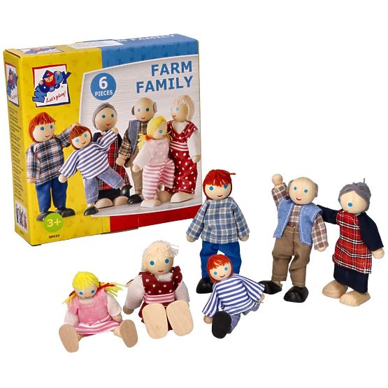 Puppenhauspuppen, Familie 6 Personen