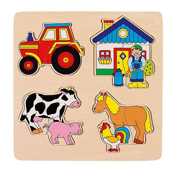 Puzzle auf einem Sockel Bauer