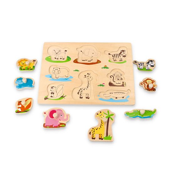 Puzzle mit Griffen Dschungelfreunde